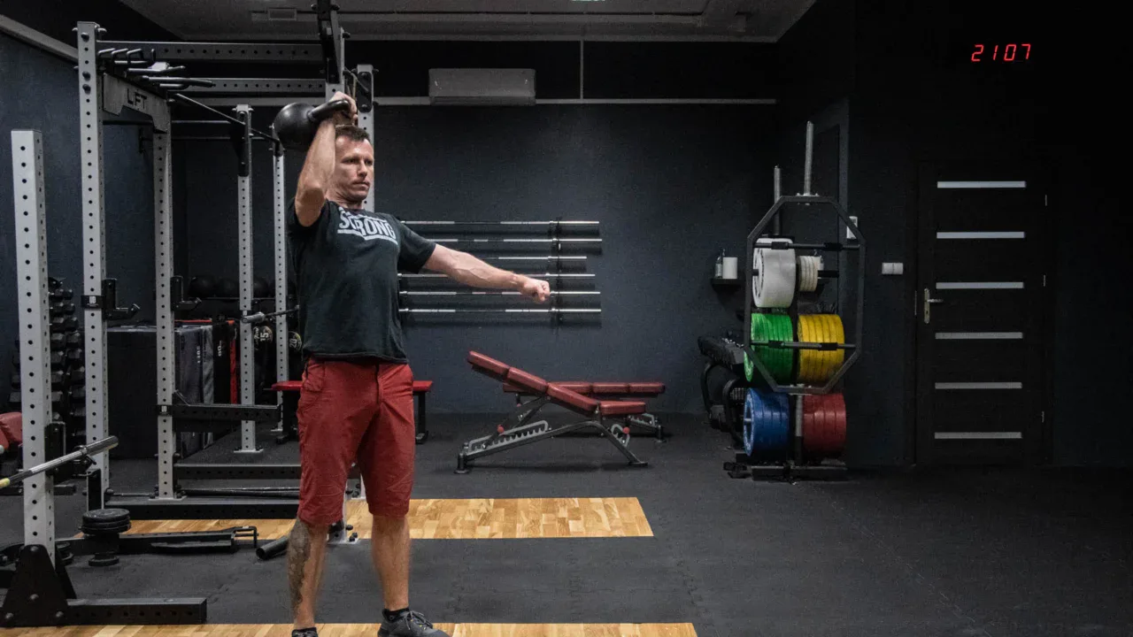 kettlebell military press